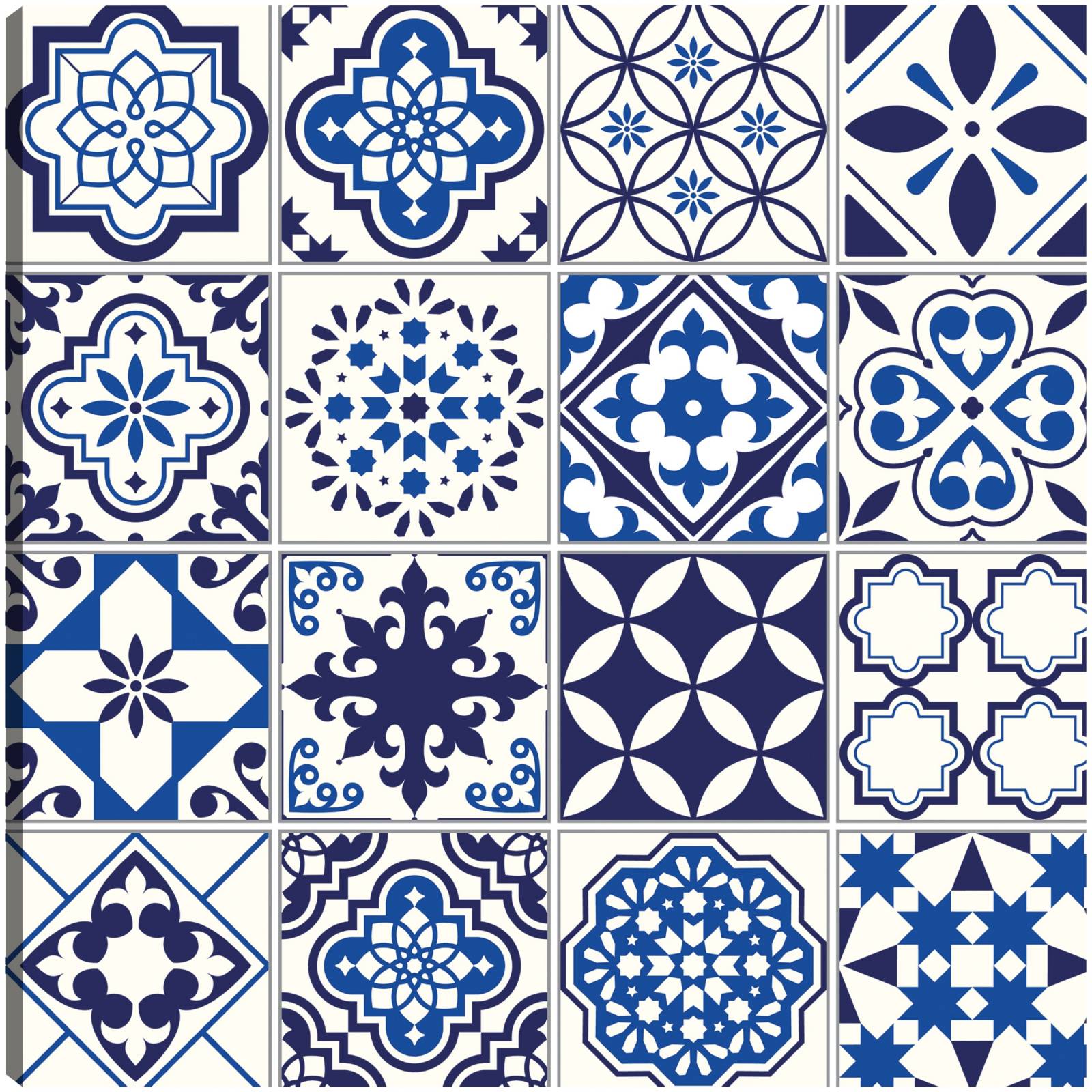 cuadro decorativo - Azulejos españoles azul océano