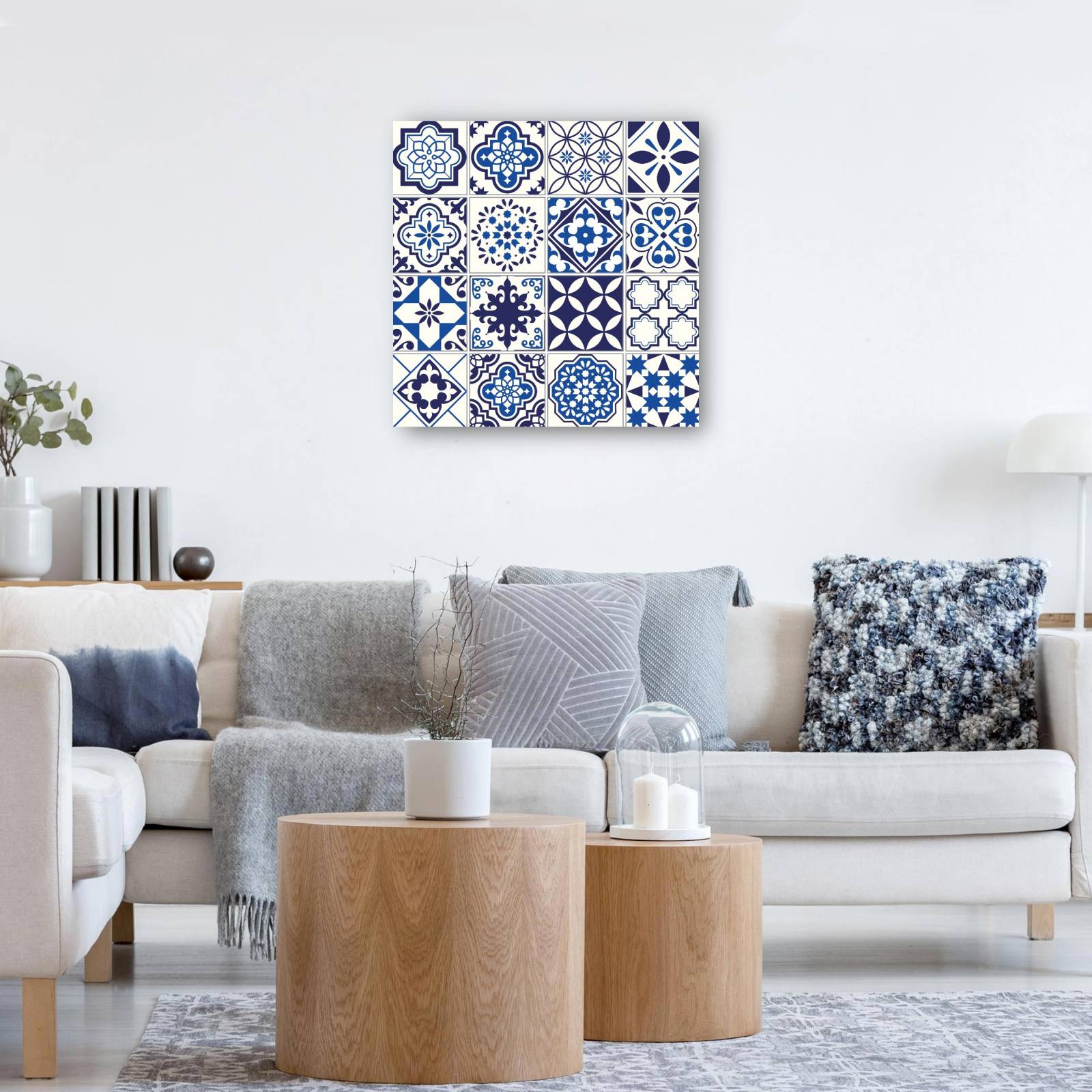 cuadro decorativo - Azulejos españoles azul océano