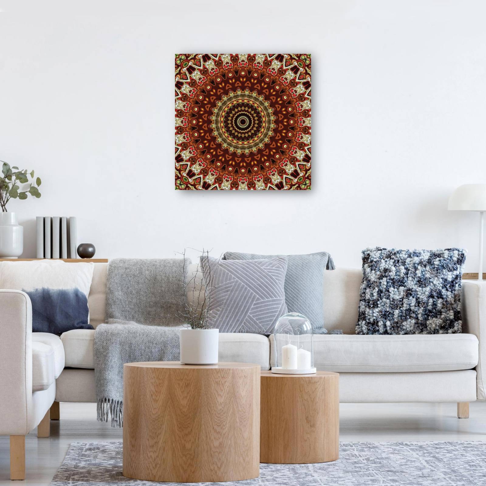 cuadro decorativo - Mandala de elementos místicos