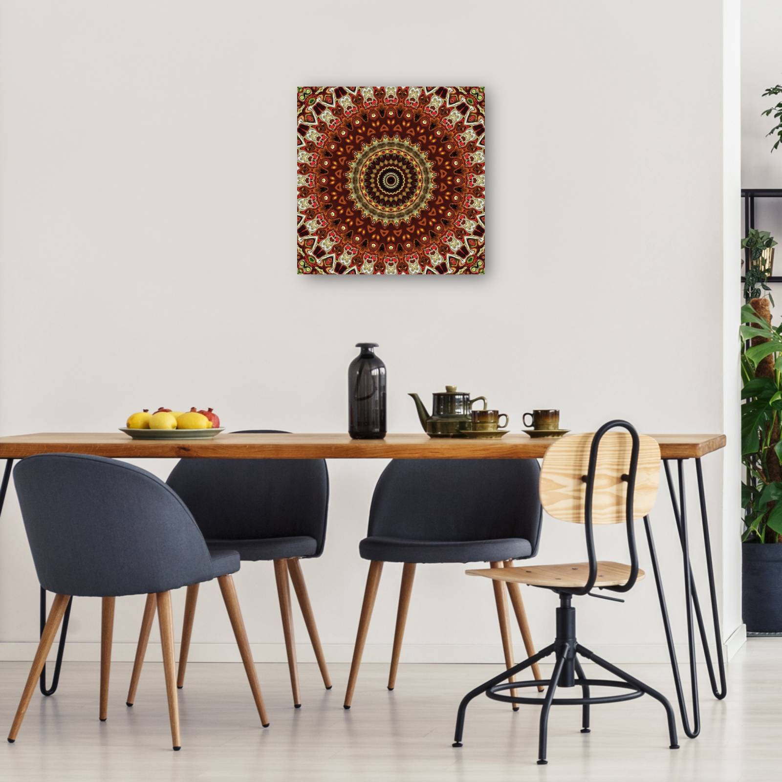 cuadro decorativo - Mandala de elementos místicos