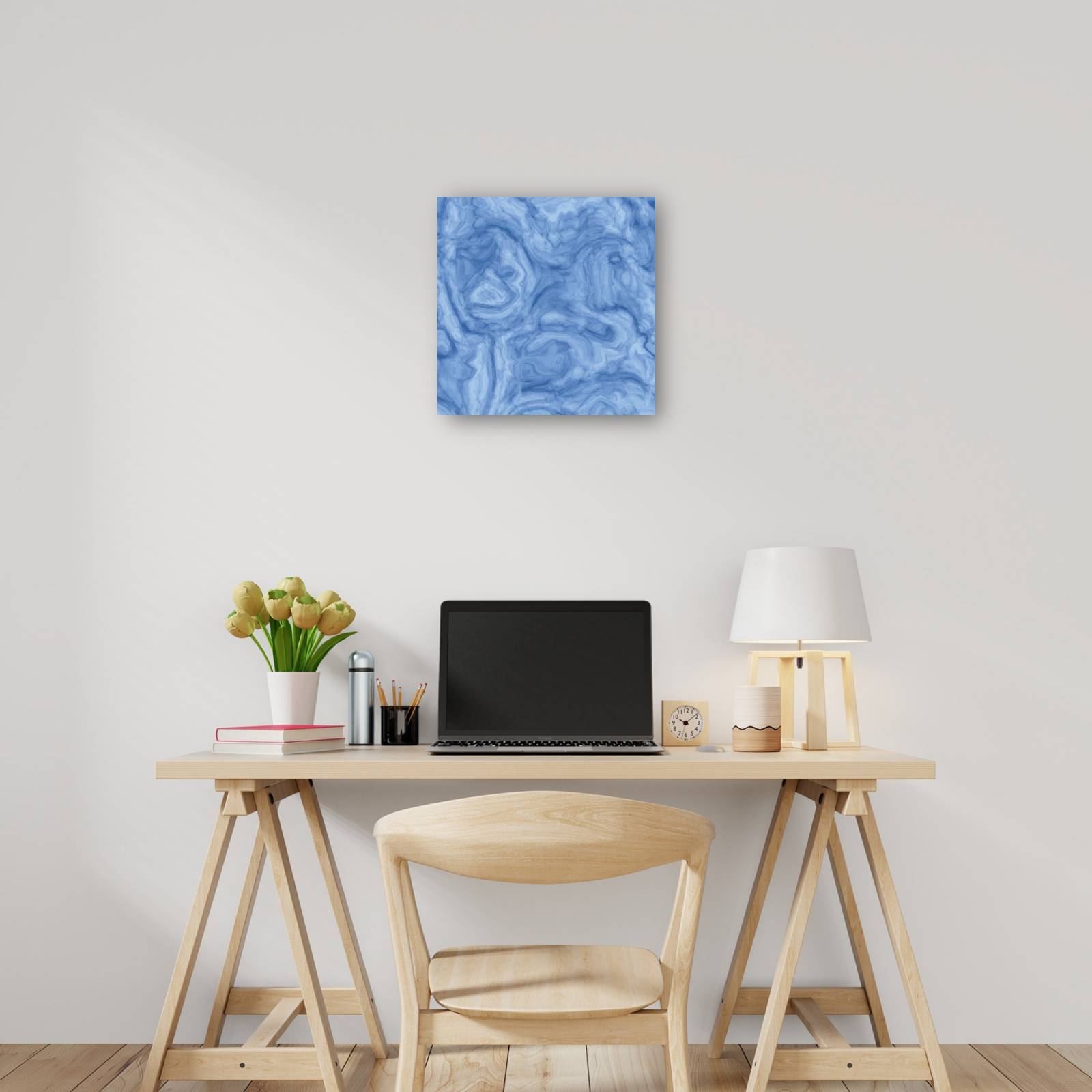 cuadro decorativo - Mármol azul zafiro Swirly