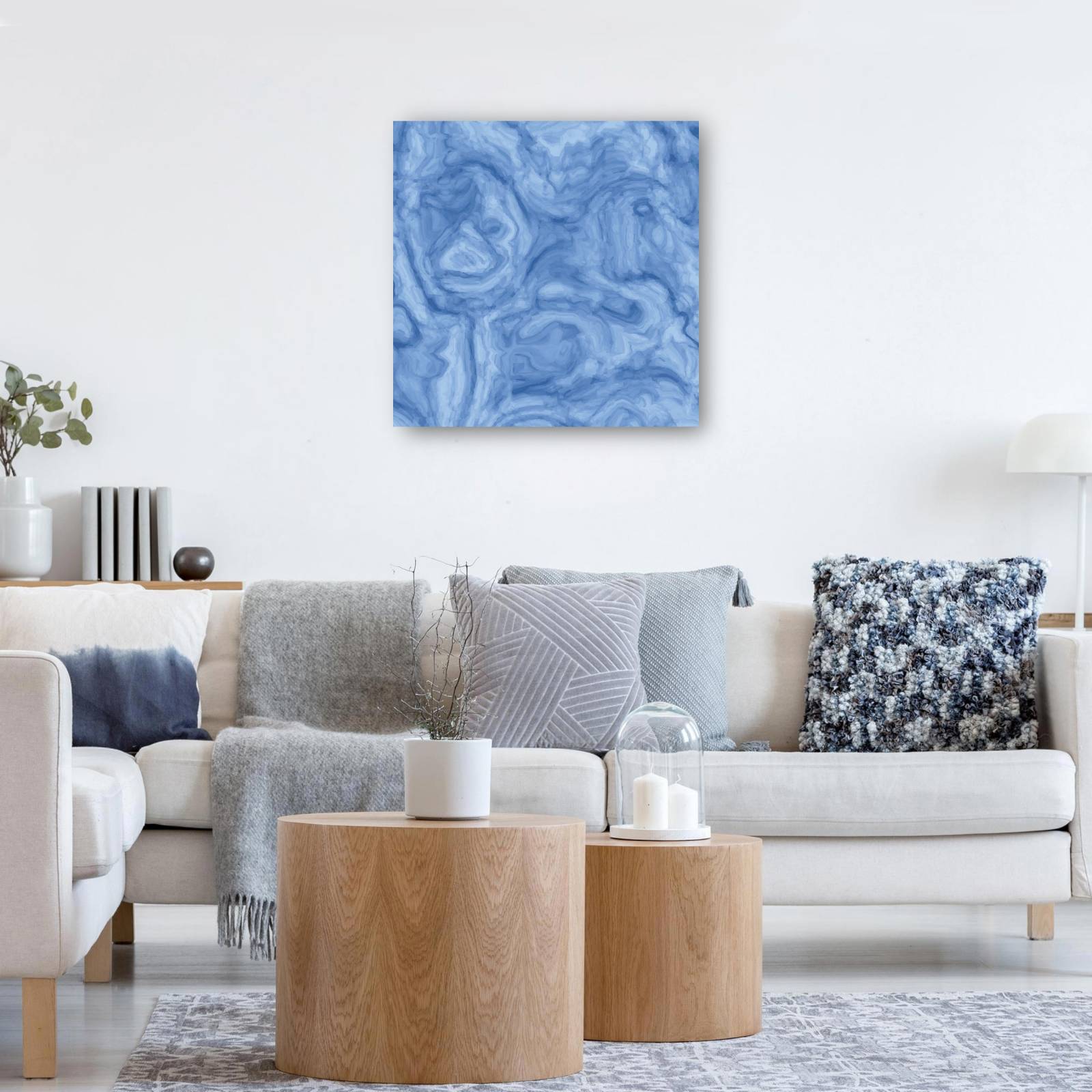 cuadro decorativo - Mármol azul zafiro Swirly