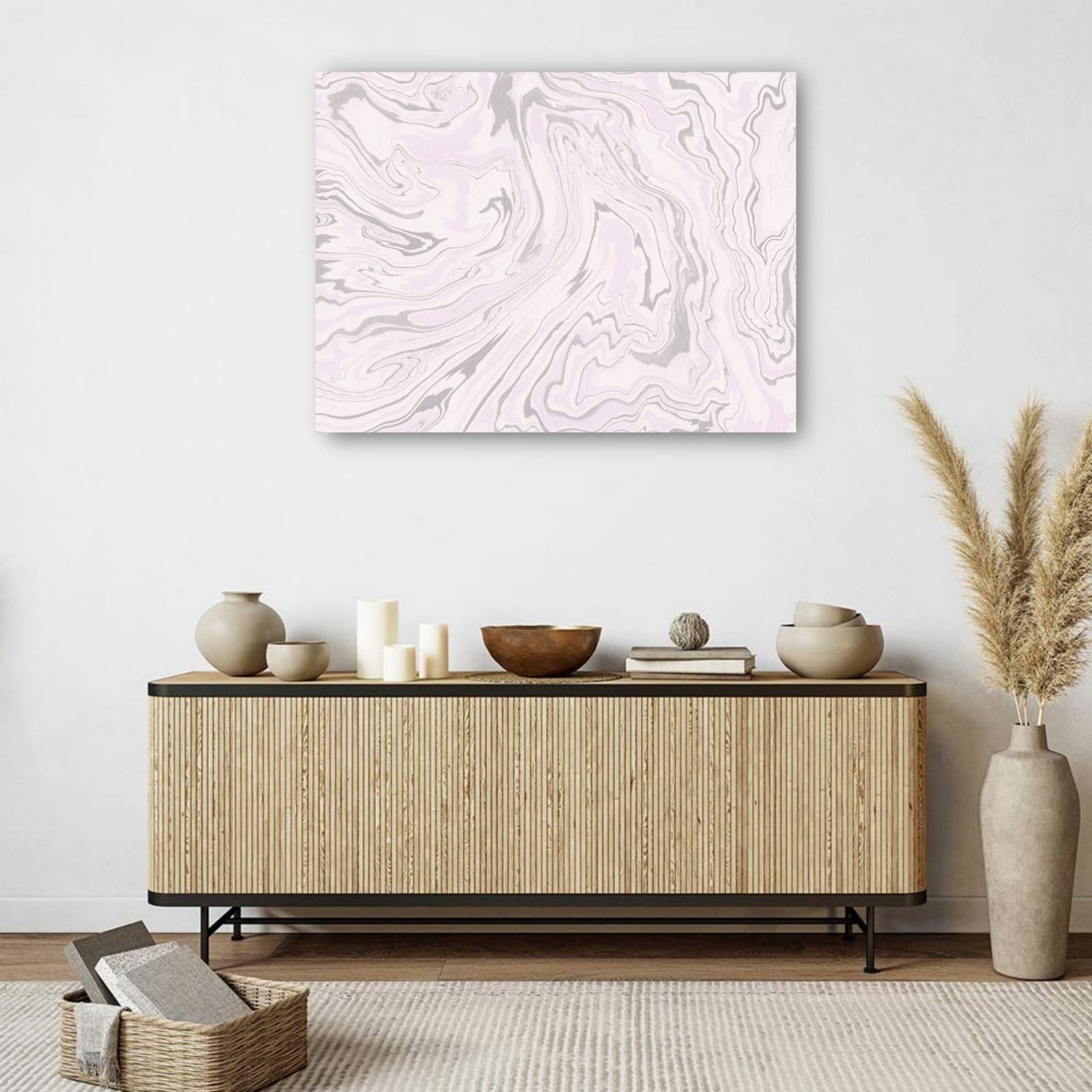 cuadro decorativo - Mármol lavanda ondulado