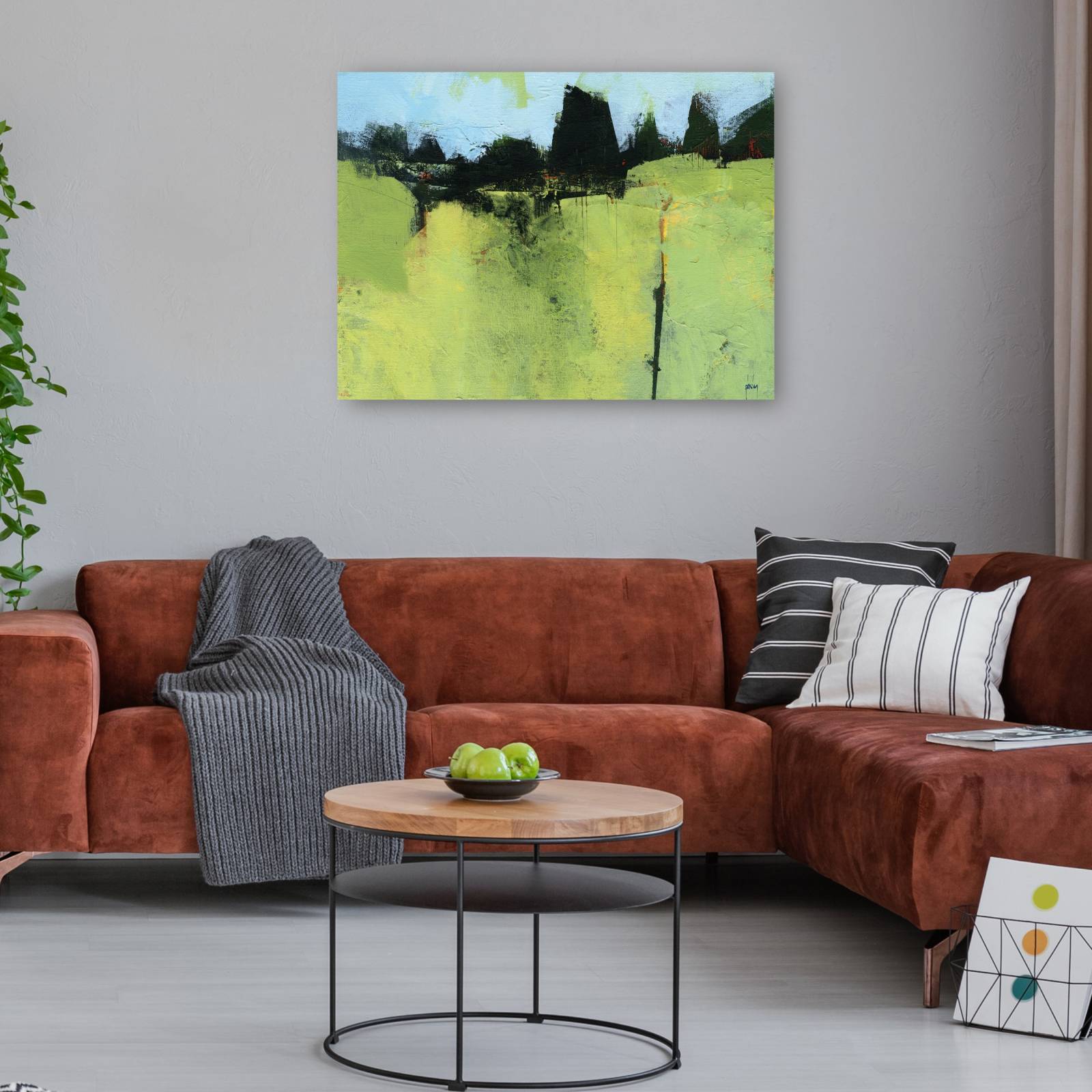 cuadro decorativo - Pliegue verde