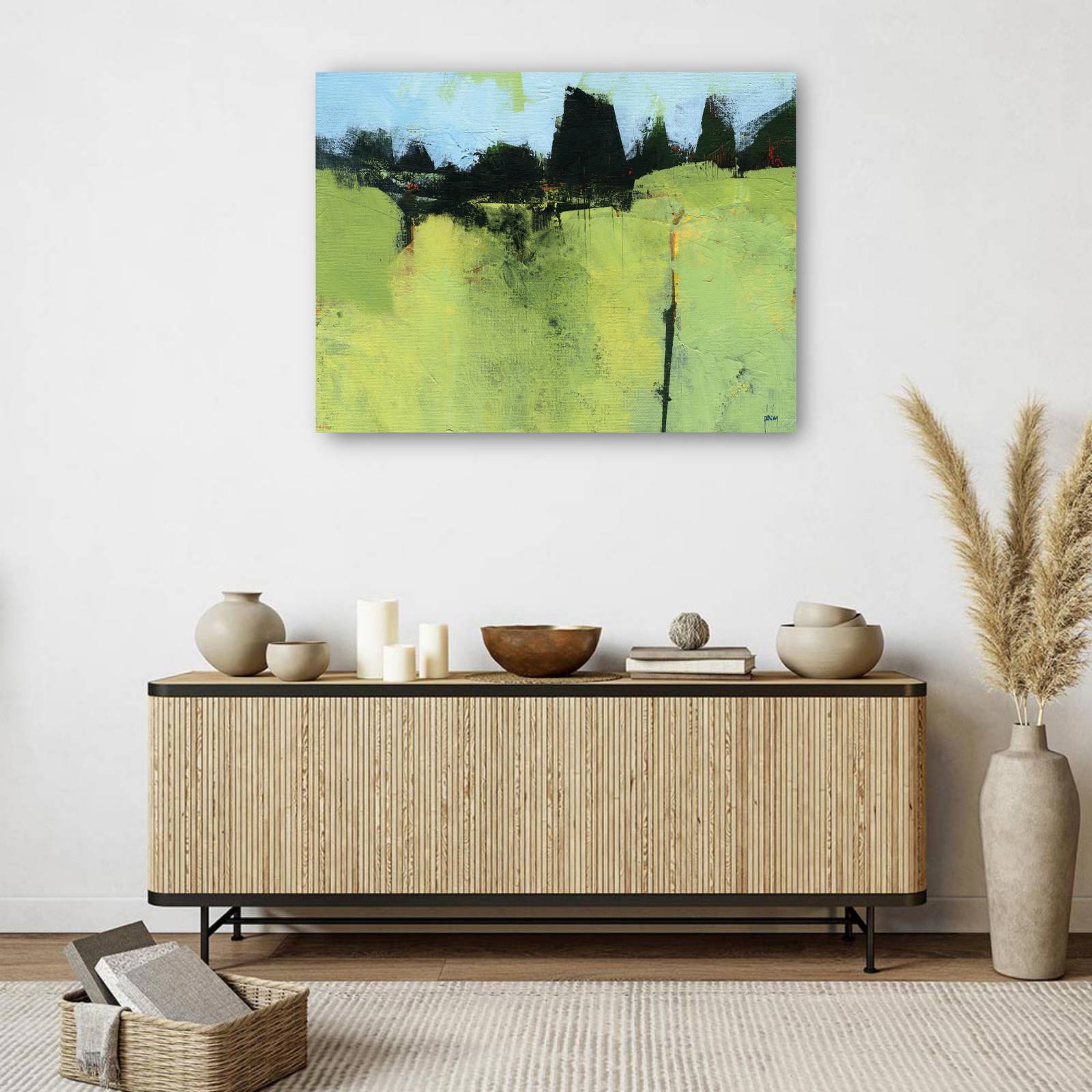 cuadro decorativo - Pliegue verde