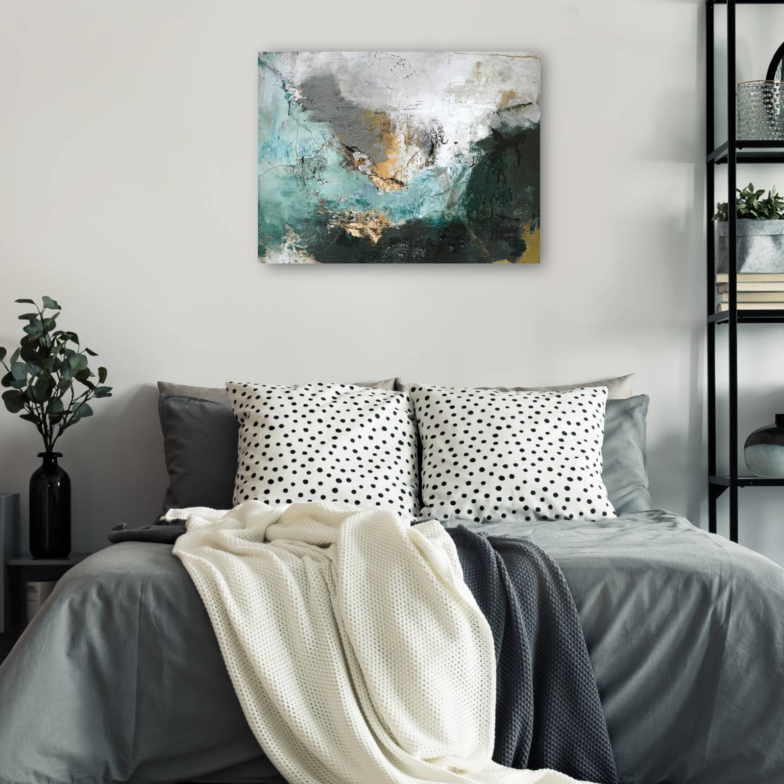 cuadro decorativo - verde ártico