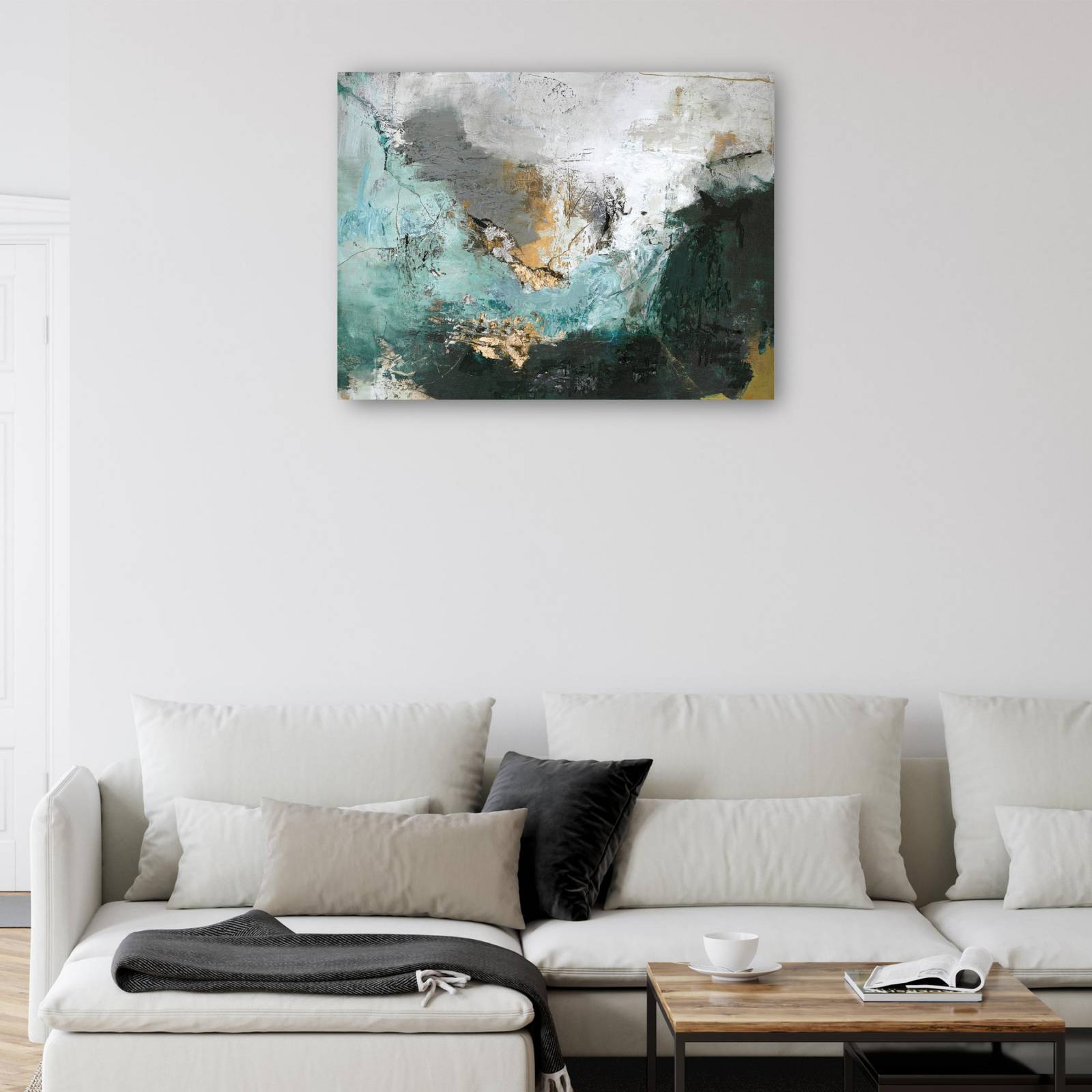 cuadro decorativo - verde ártico