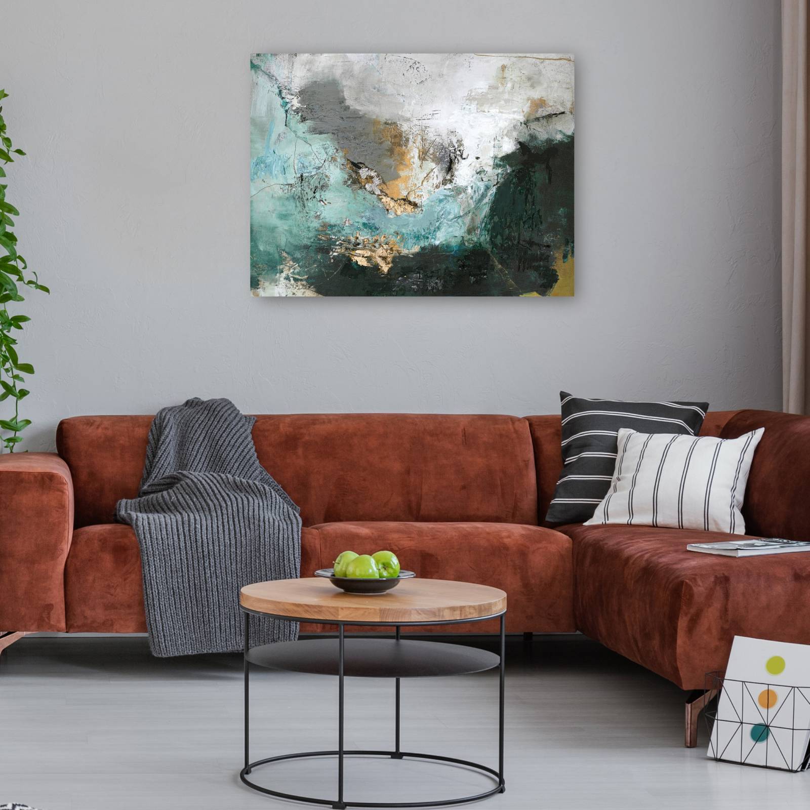 cuadro decorativo - verde ártico