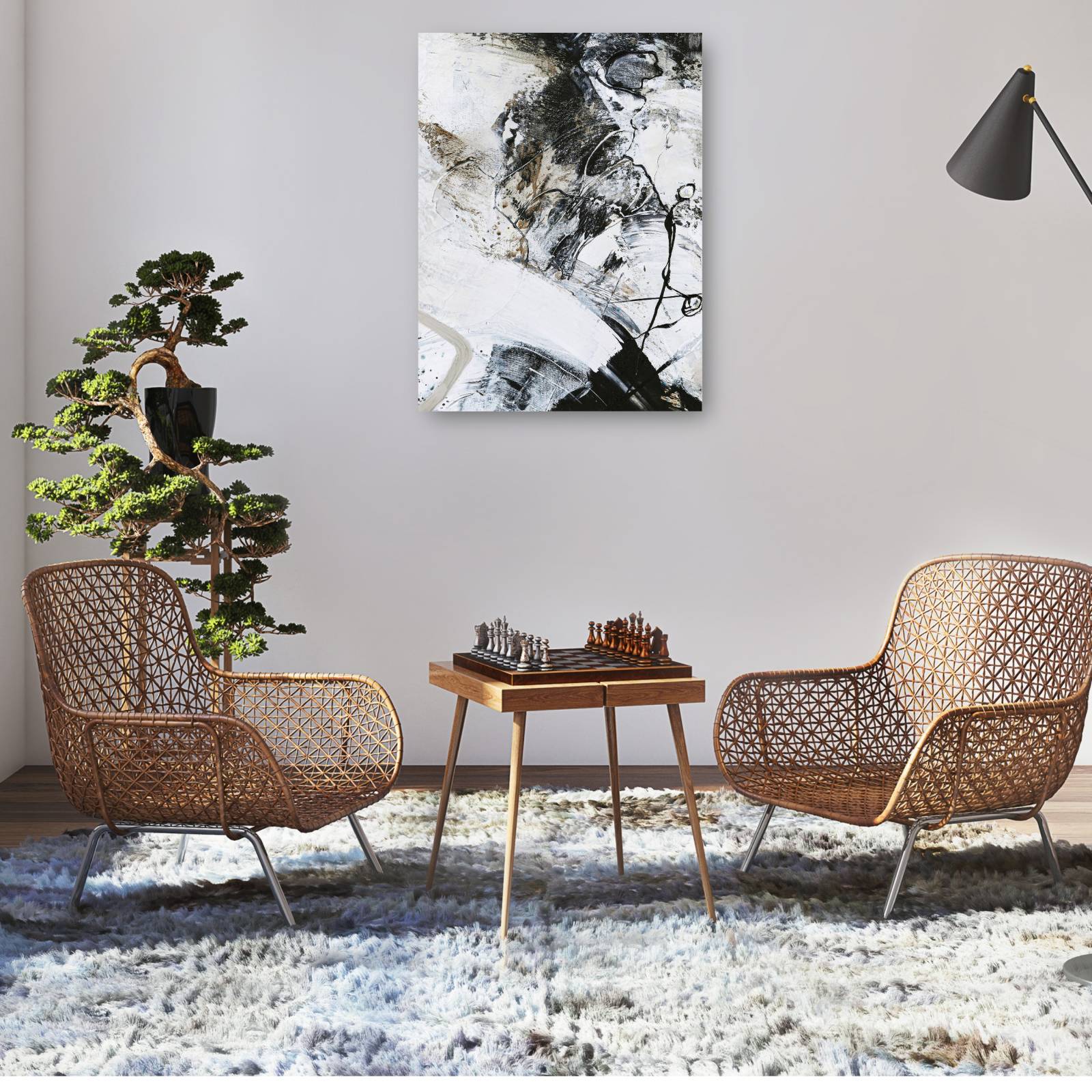 cuadro decorativo - Blanco y negro 1