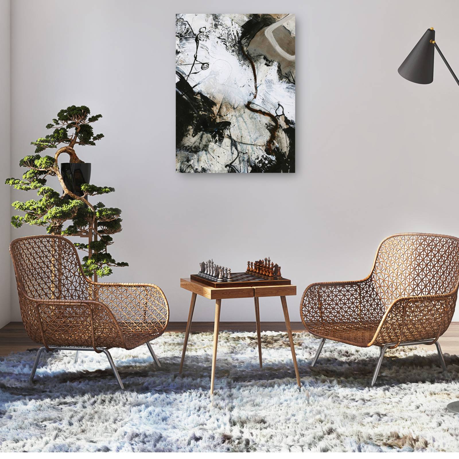 cuadro decorativo - Blanco y negro 3