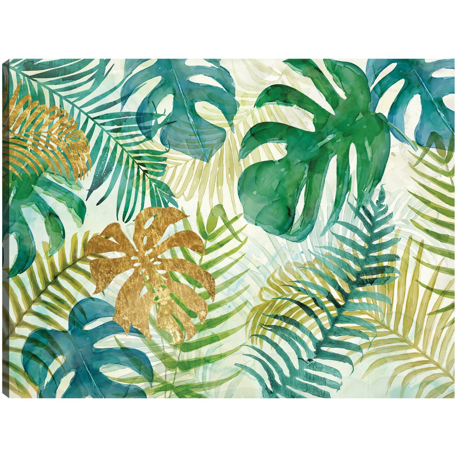 cuadro decorativo  fiesta de hojas tropicales