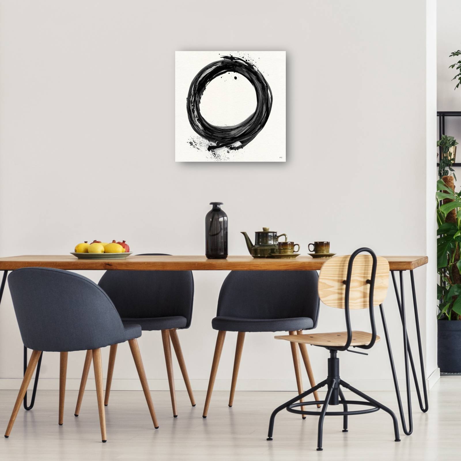 cuadro decorativo en el negro