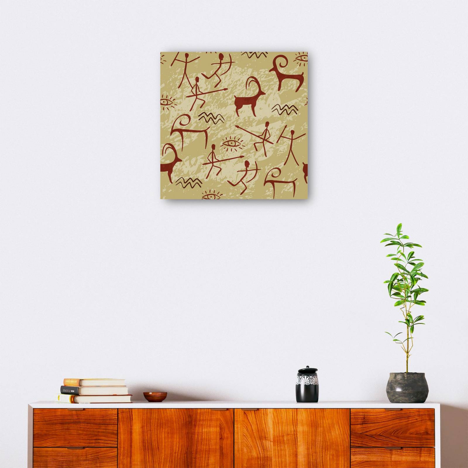 cuadro decorativo Patrones de pintura rupestre