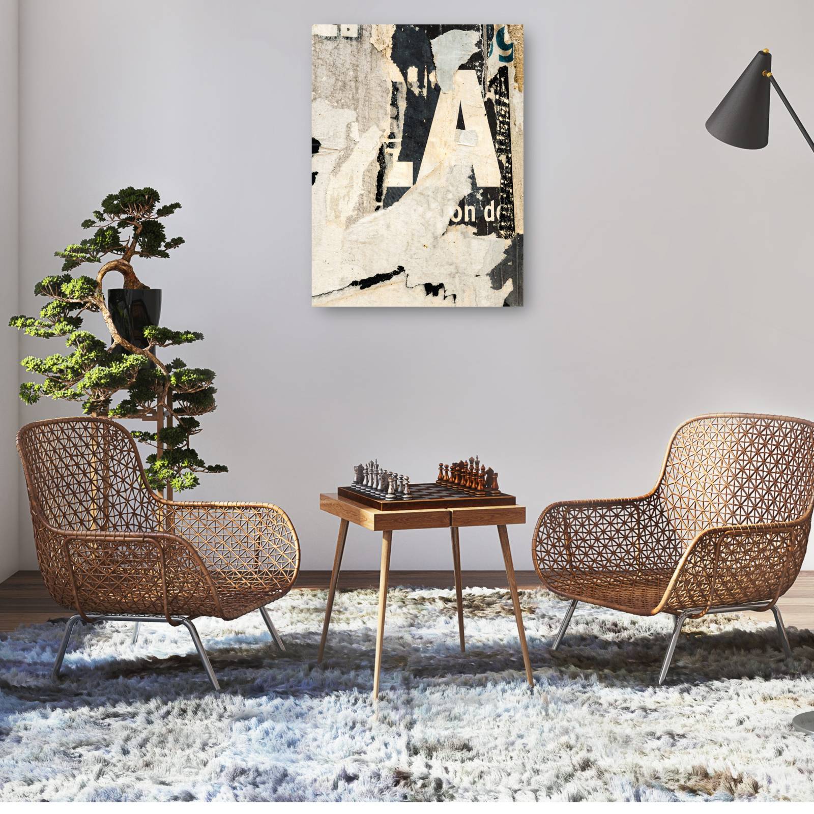 cuadro decorativo A es para collage abstracto