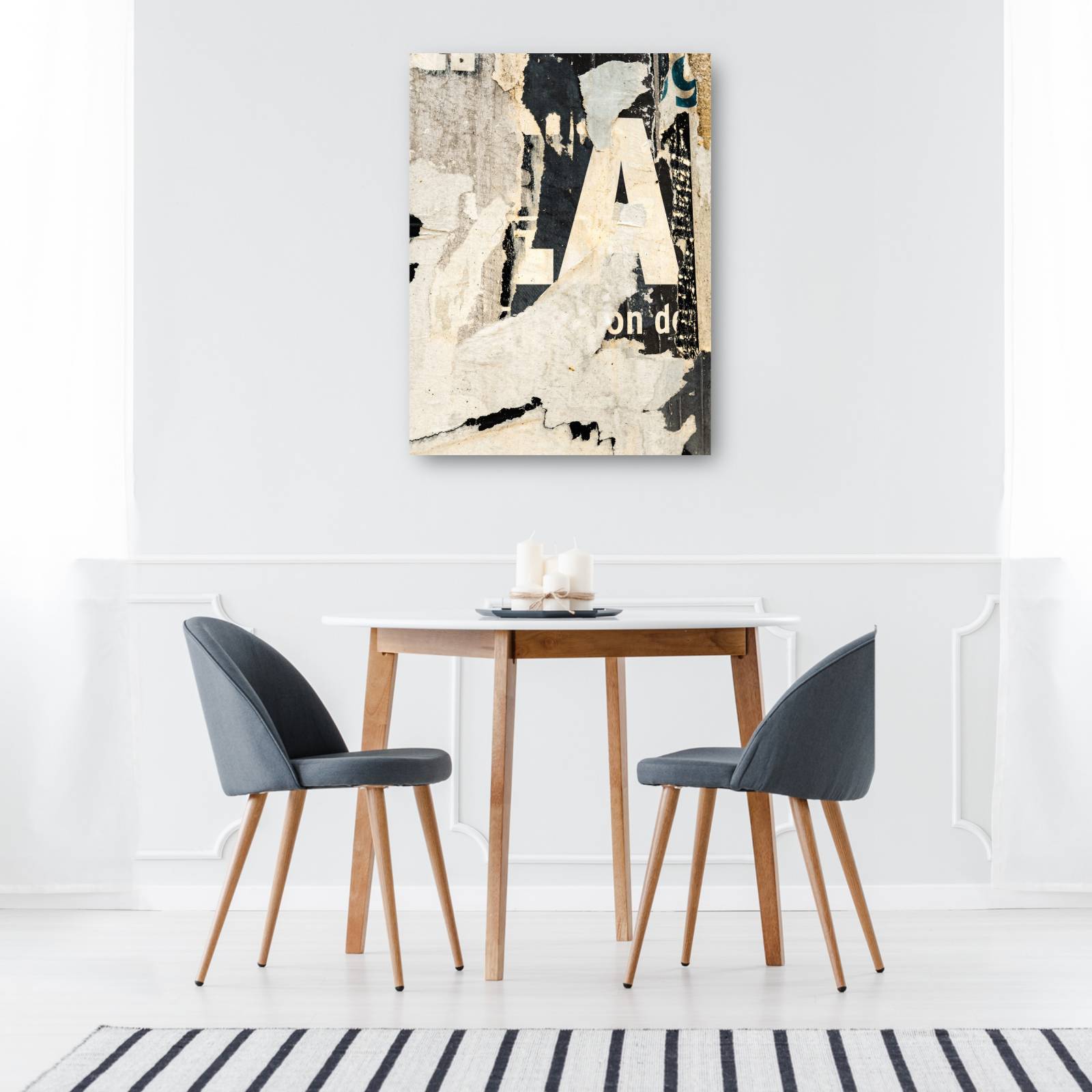 cuadro decorativo A es para collage abstracto