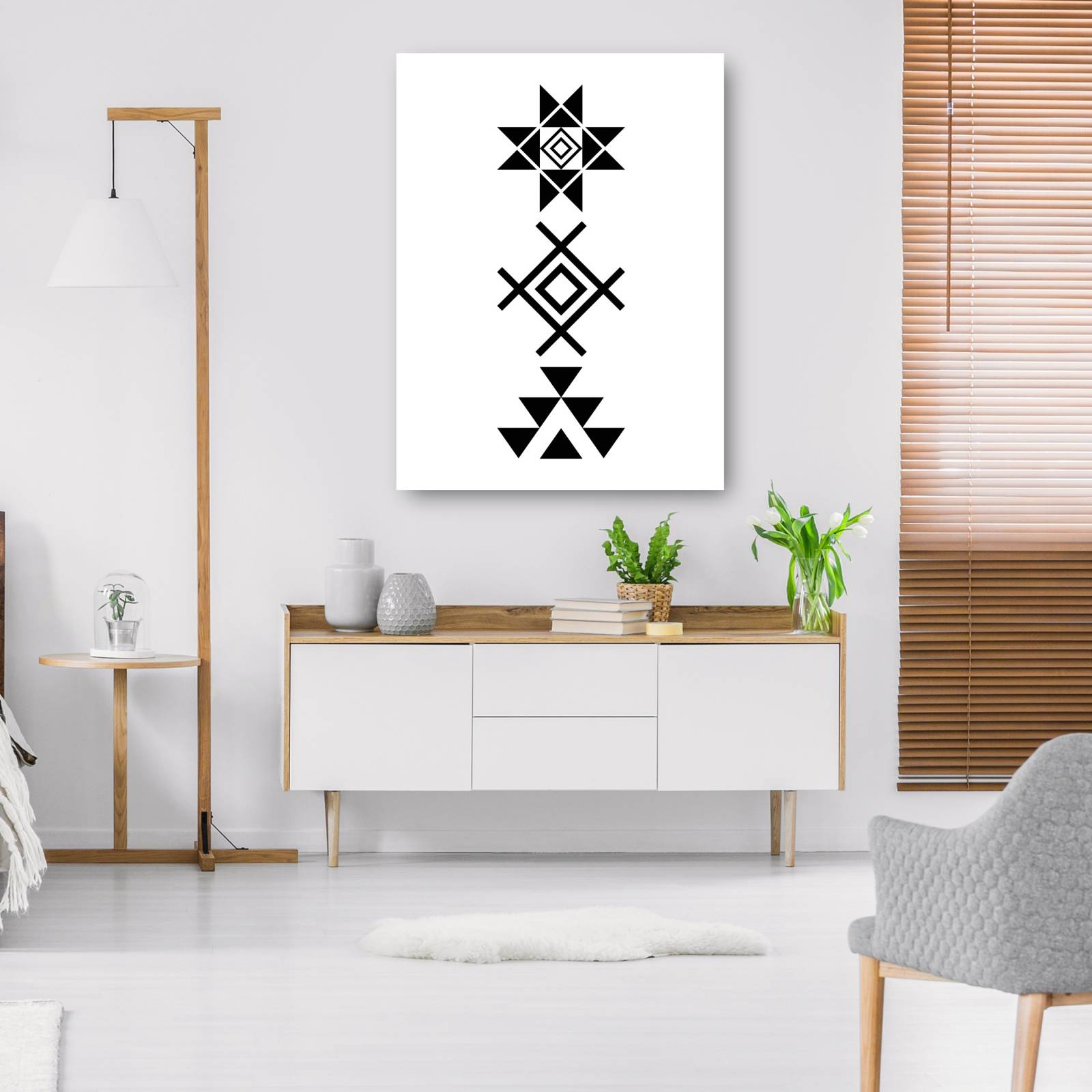 cuadro decorativo Patrones aztecas mod