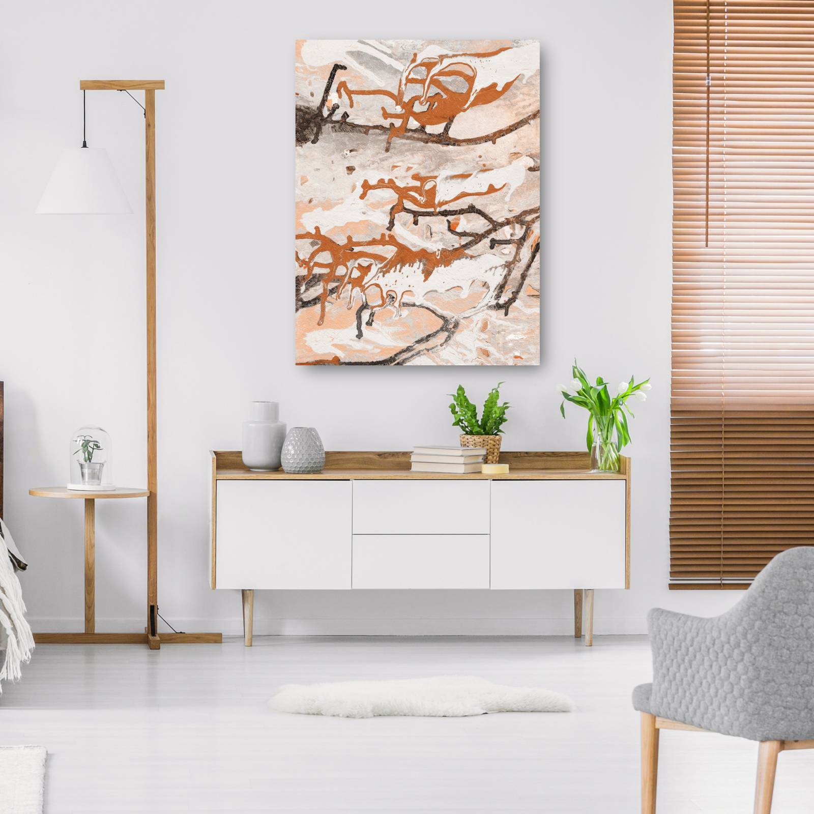 cuadro decorativo Resumen de arcilla de cueva