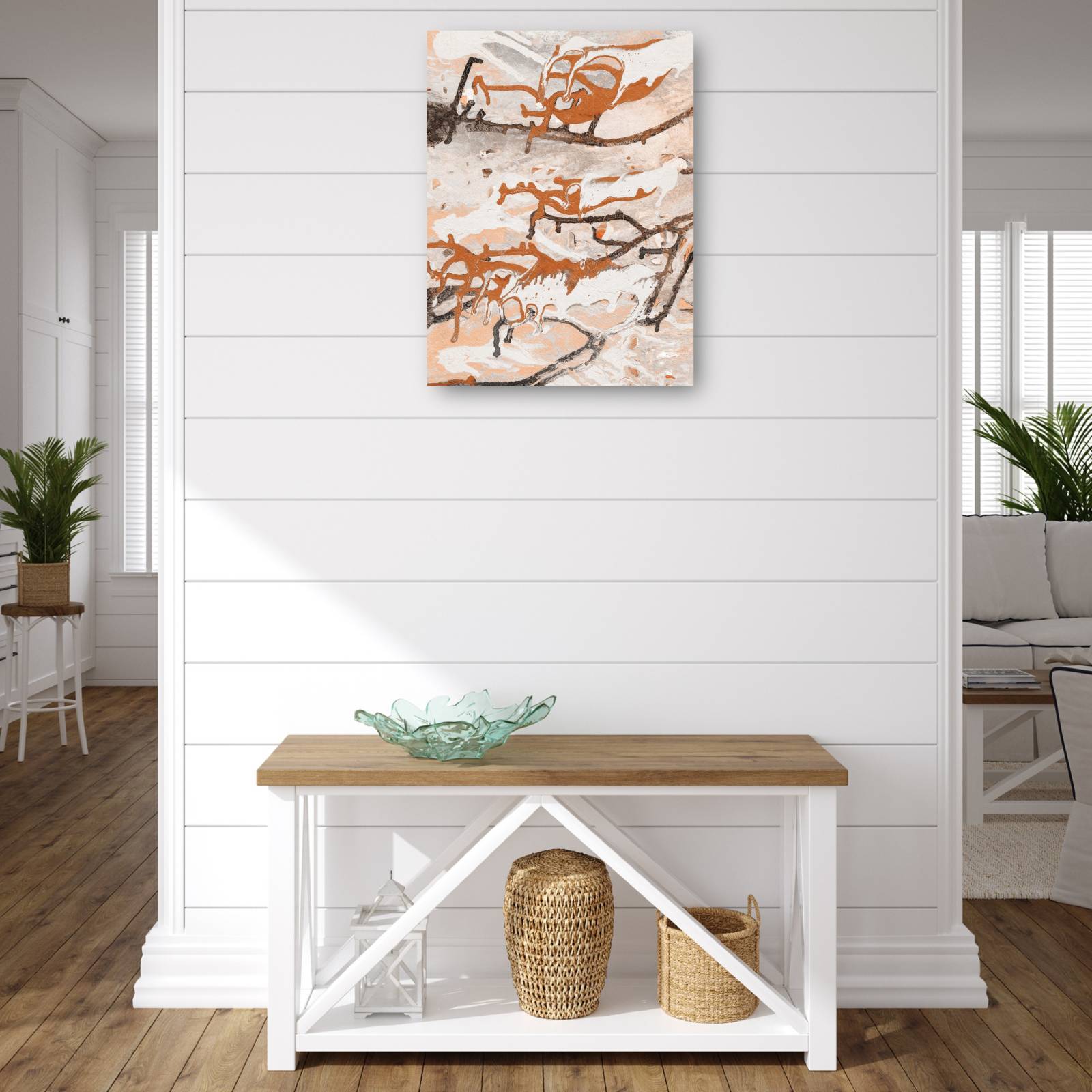 cuadro decorativo Resumen de arcilla de cueva