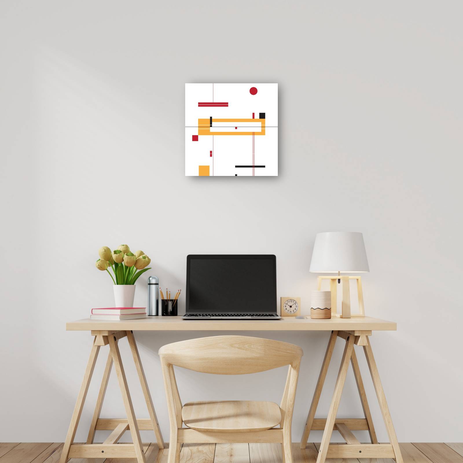 cuadro decorativo Cajas y Líneas Mid Century