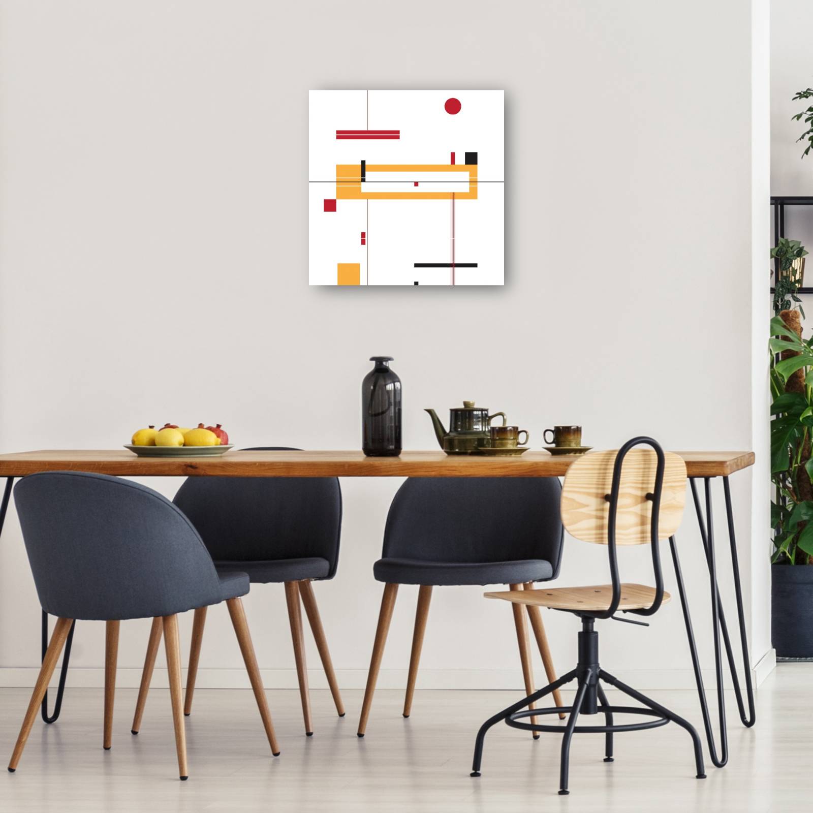 cuadro decorativo Cajas y Líneas Mid Century