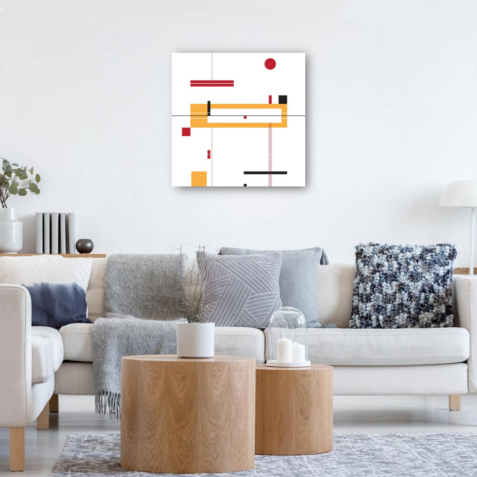 cuadro decorativo Cajas y Líneas Mid Century