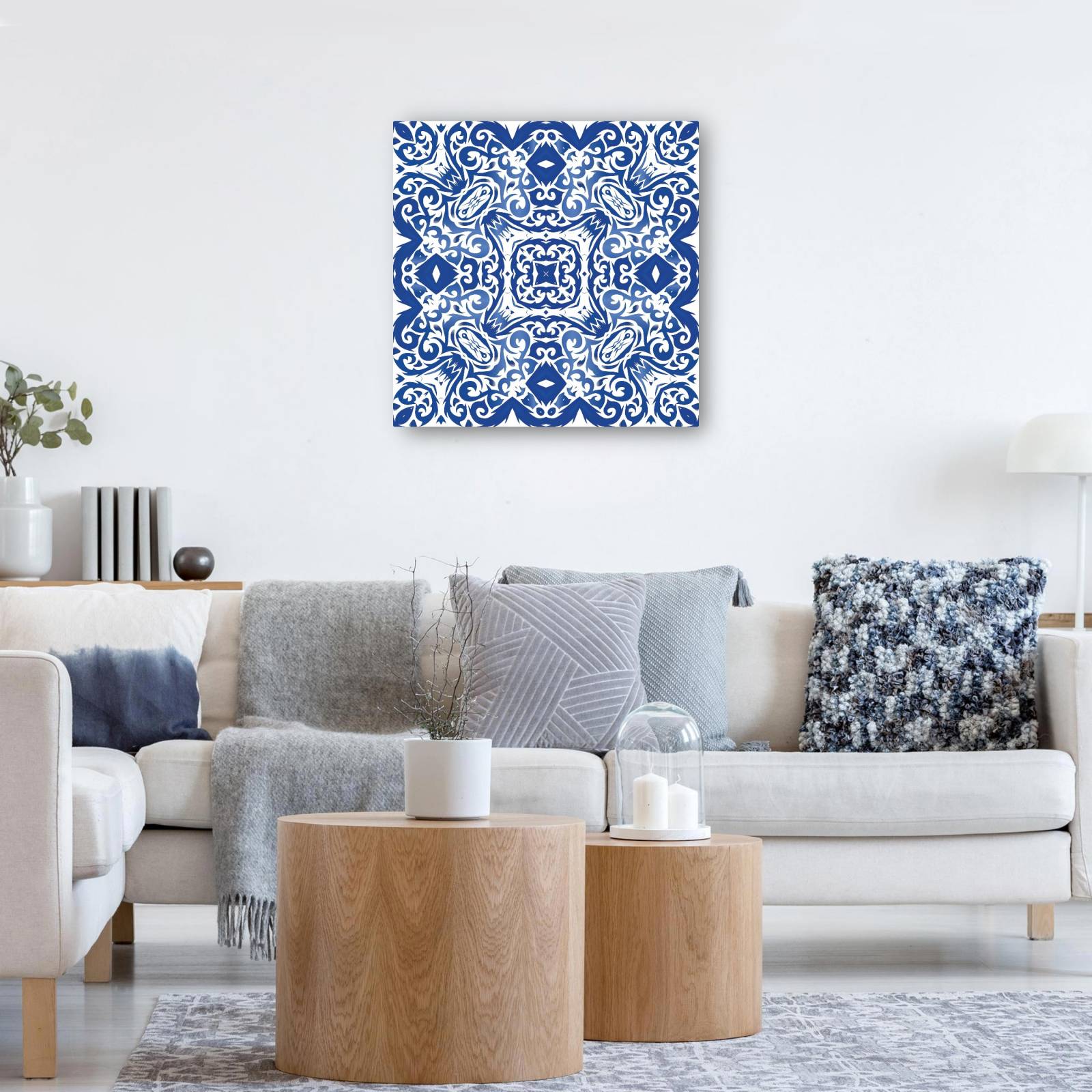 cuadro decorativo Azulejo portugués azul antiguo