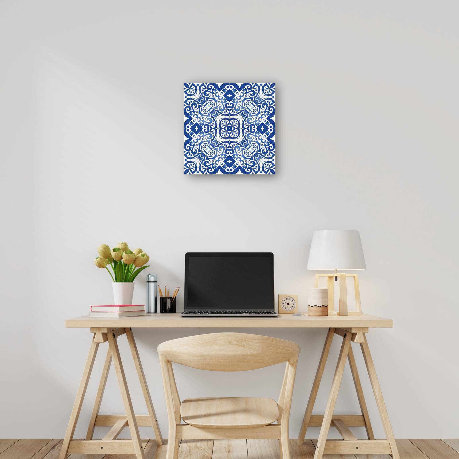 cuadro decorativo Azulejo portugués azul antiguo