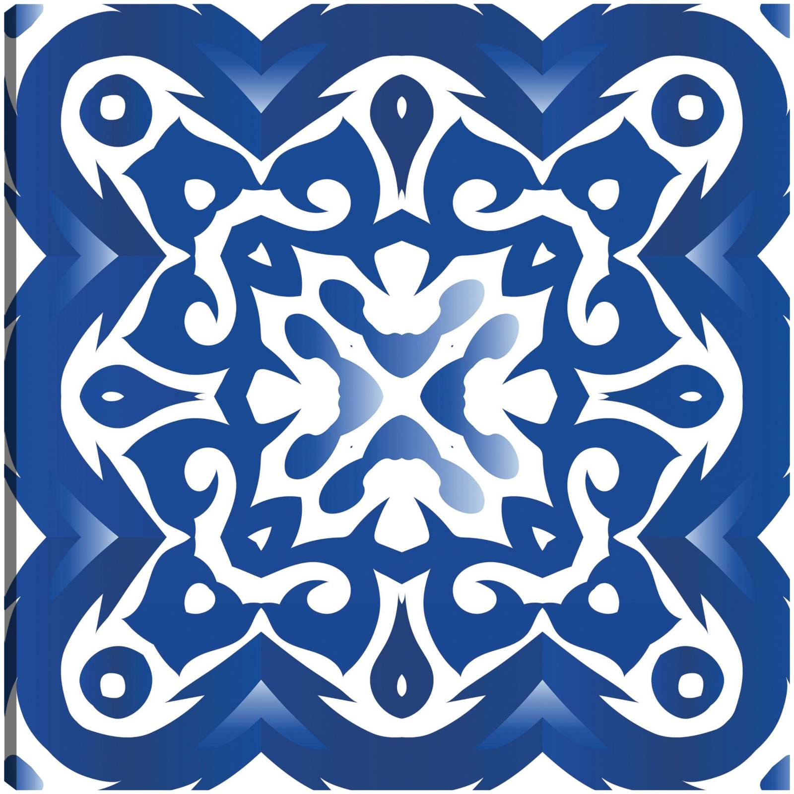 cuadro decorativo Patrón de mosaico azul atlántico