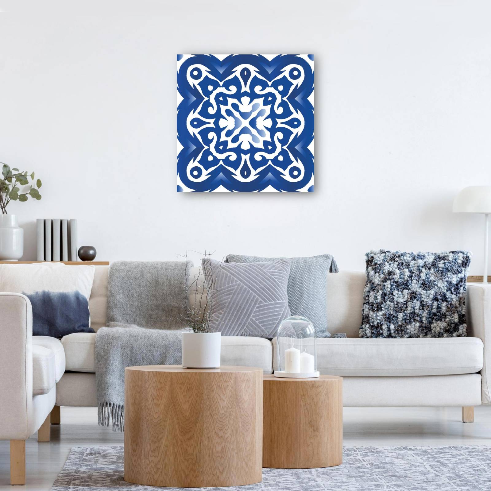 cuadro decorativo Patrón de mosaico azul atlántico