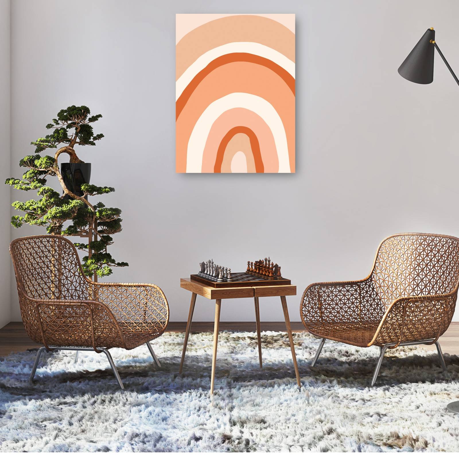 cuadro decorativo Arco iris desvanecido del desierto