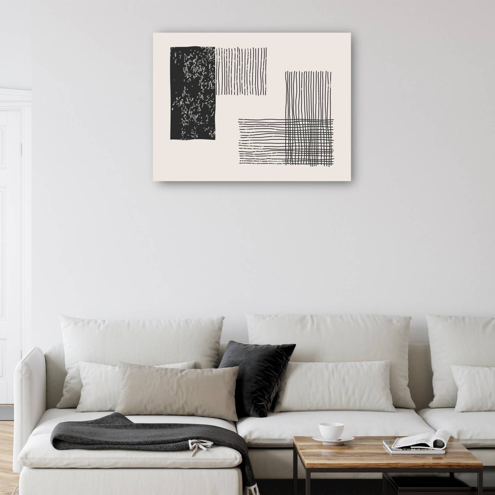 cuadro decorativo Mod dos líneas de esquina