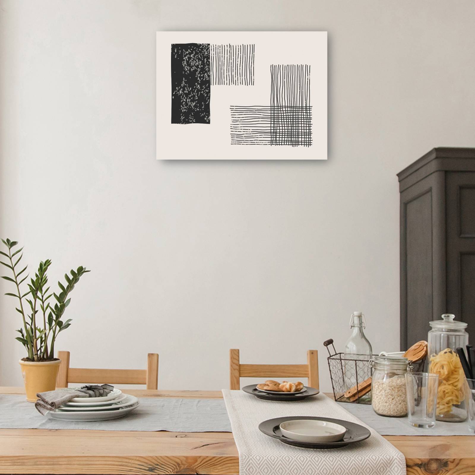 cuadro decorativo Mod  dos líneas de esquina