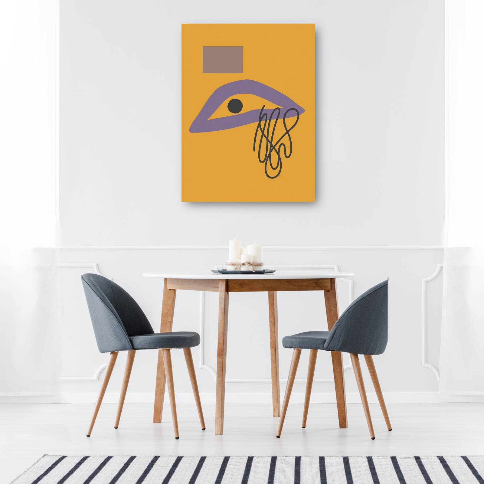 cuadro decorativo Onda ondulada de mod de ojo violeta