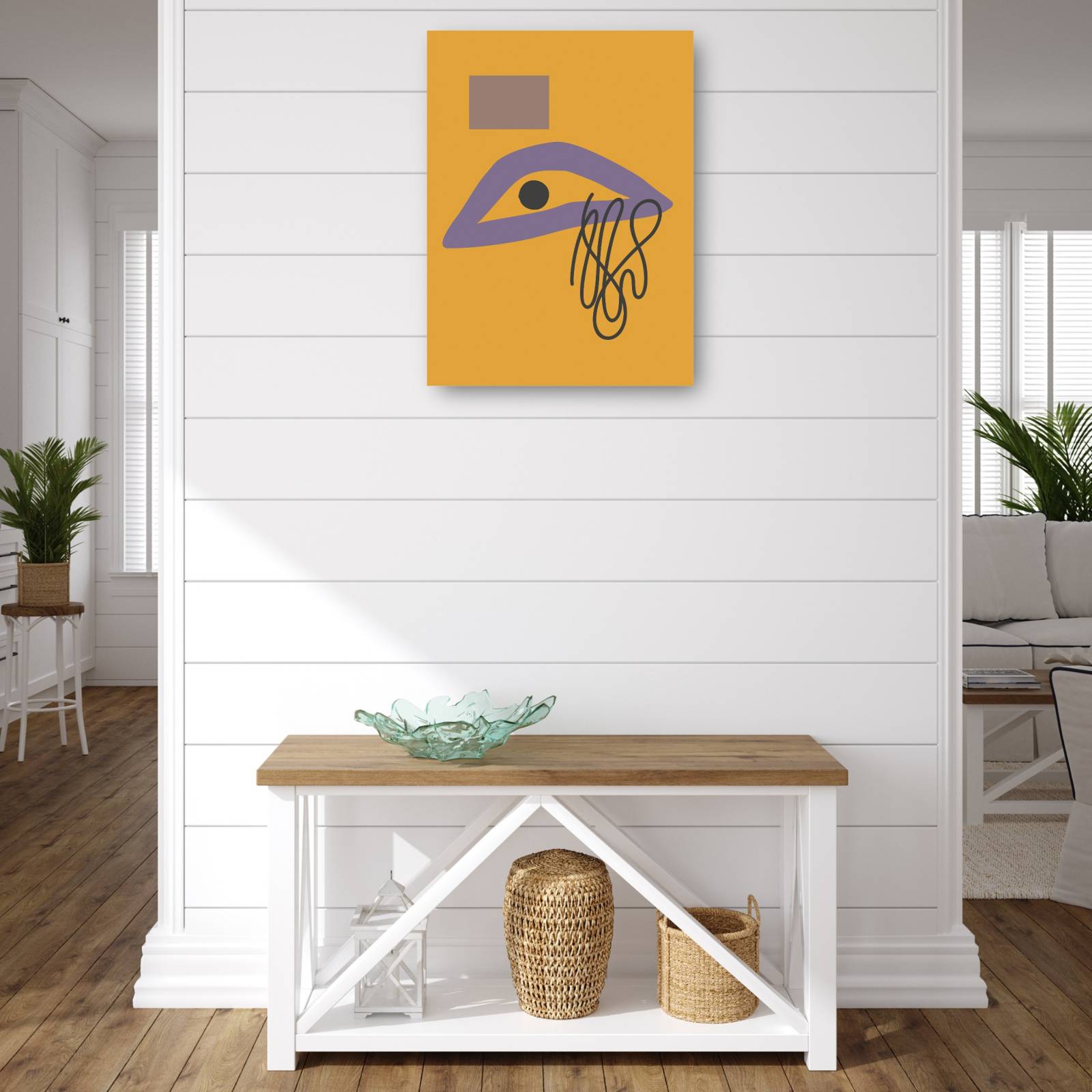 cuadro decorativo Onda ondulada de mod de ojo violeta