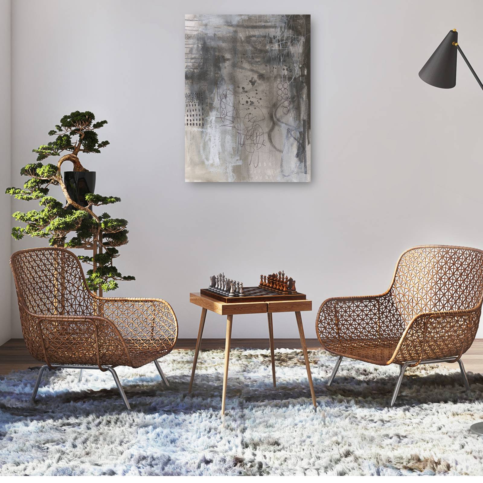 cuadro decorativo Materia gris I