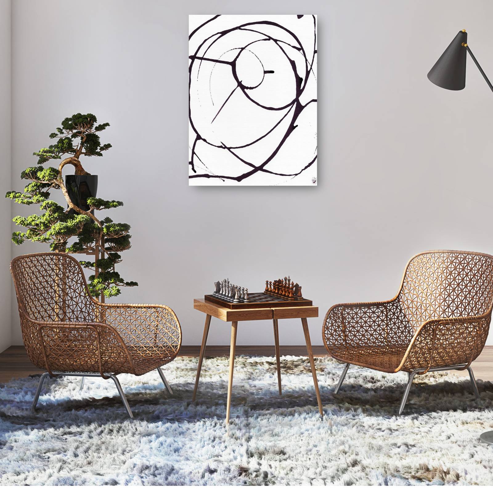cuadro decorativo Blanco y negro II