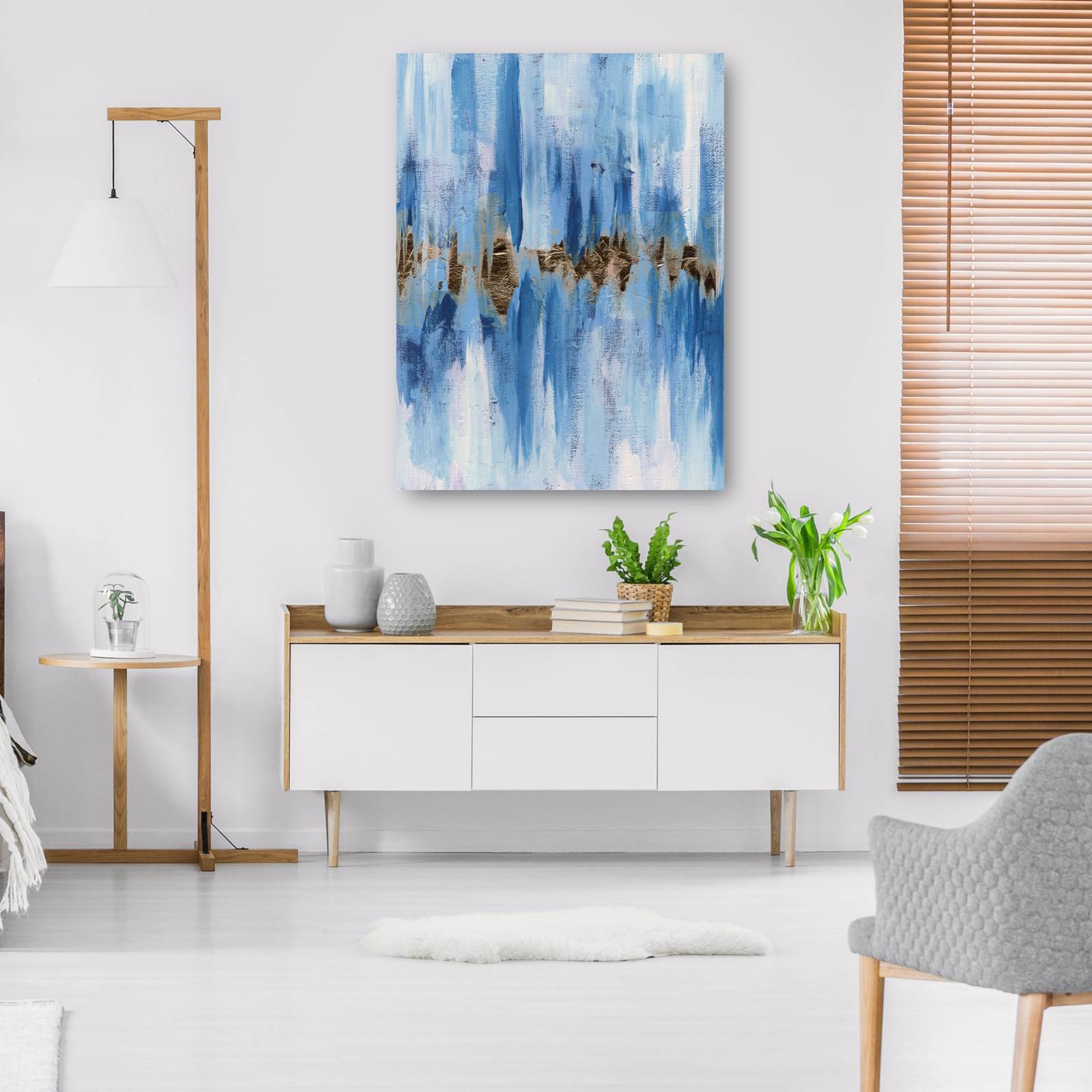 cuadro decorativo Resumen azul II