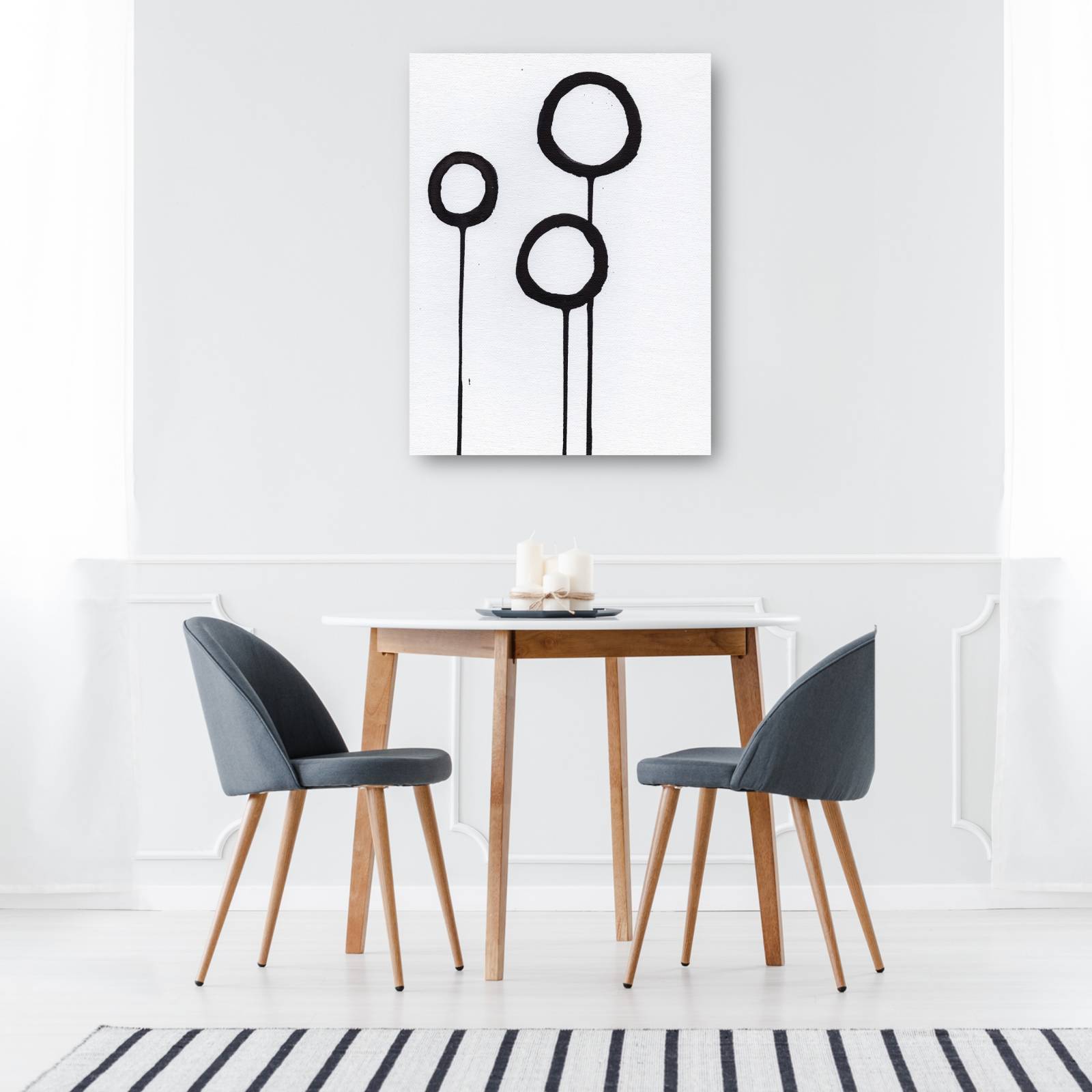 cuadro decorativo blanco y negro III