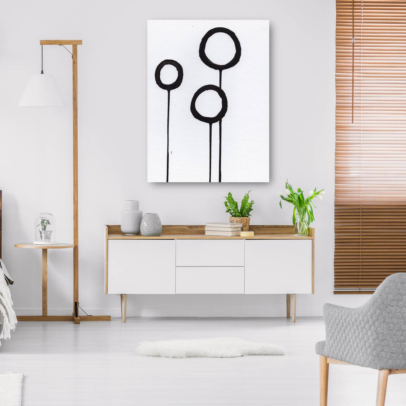 cuadro decorativo blanco y negro III