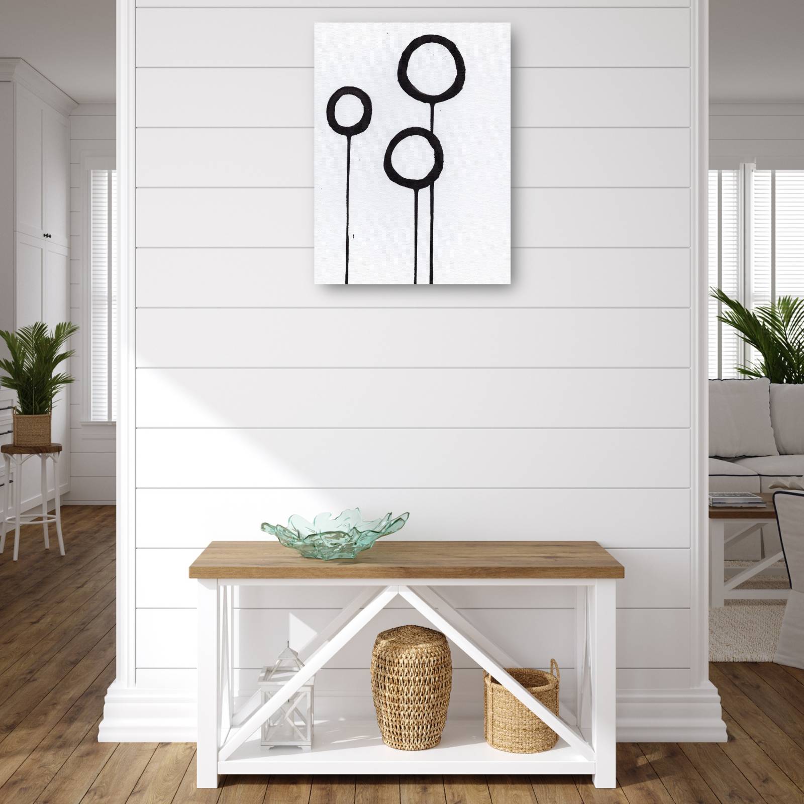 cuadro decorativo blanco y negro III