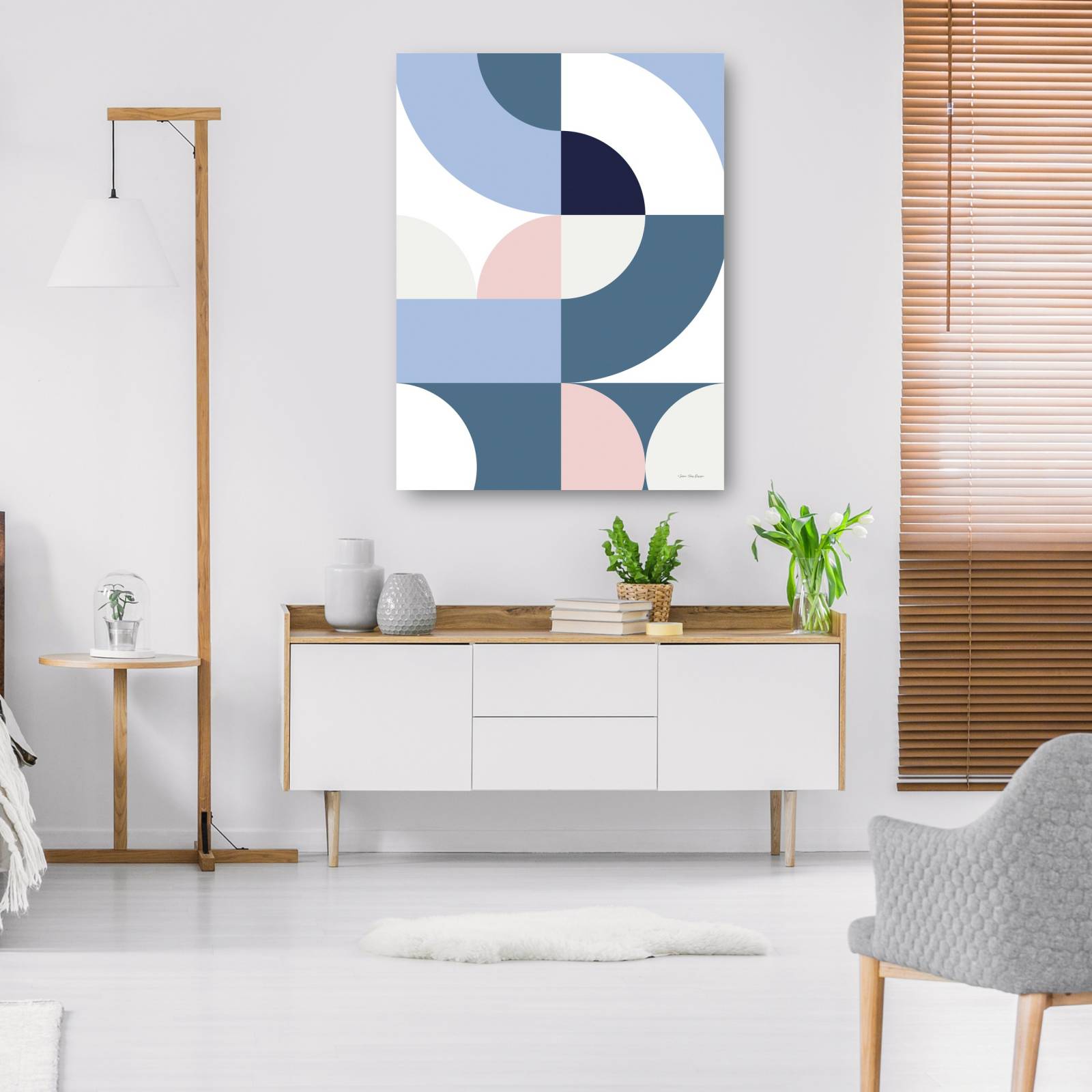 cuadro decorativo geometría escandinava