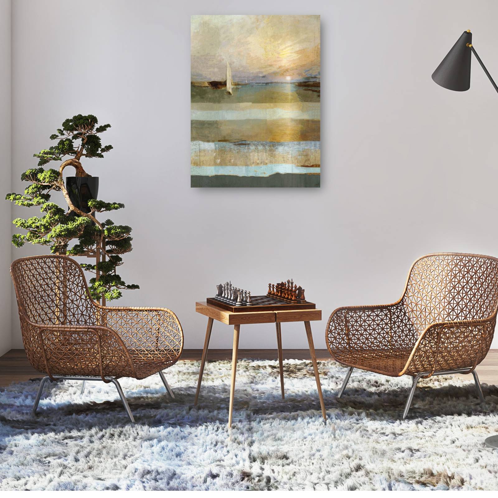 cuadro decorativo Dorado