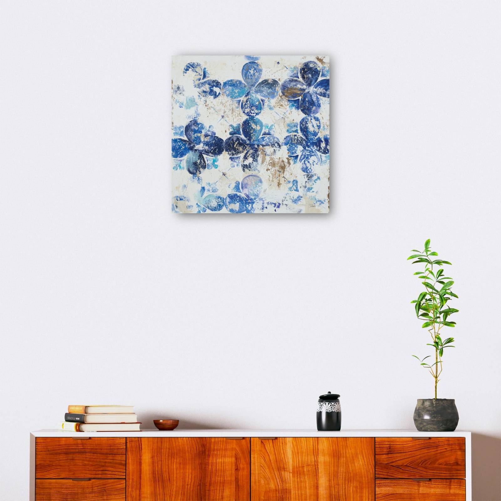 cuadro decorativo Cuadrifolio azul III