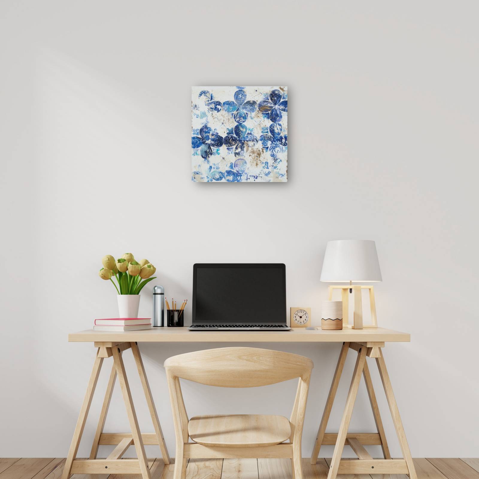 cuadro decorativo Cuadrifolio azul III