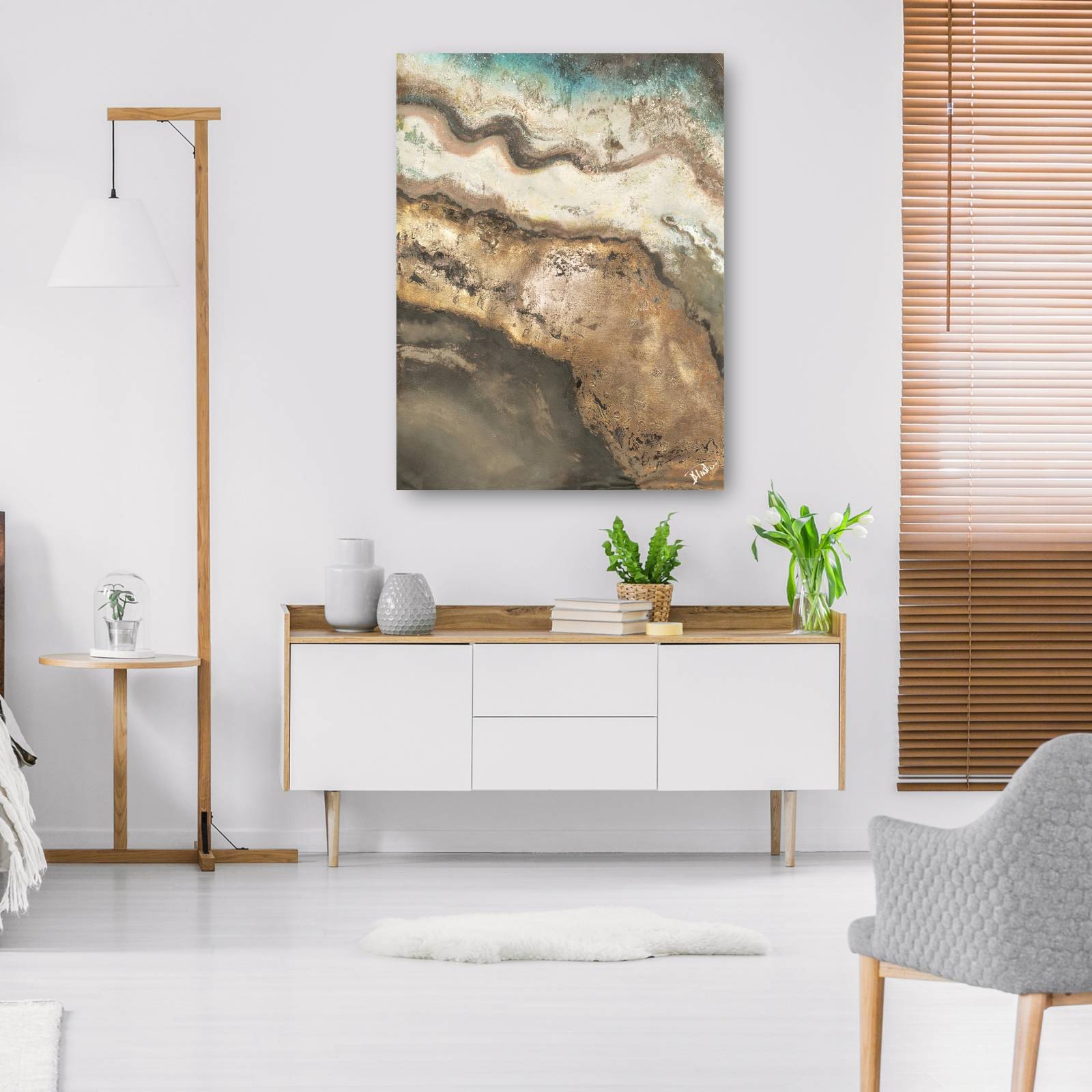cuadro decorativo Tierra Neutra Rectángulo II