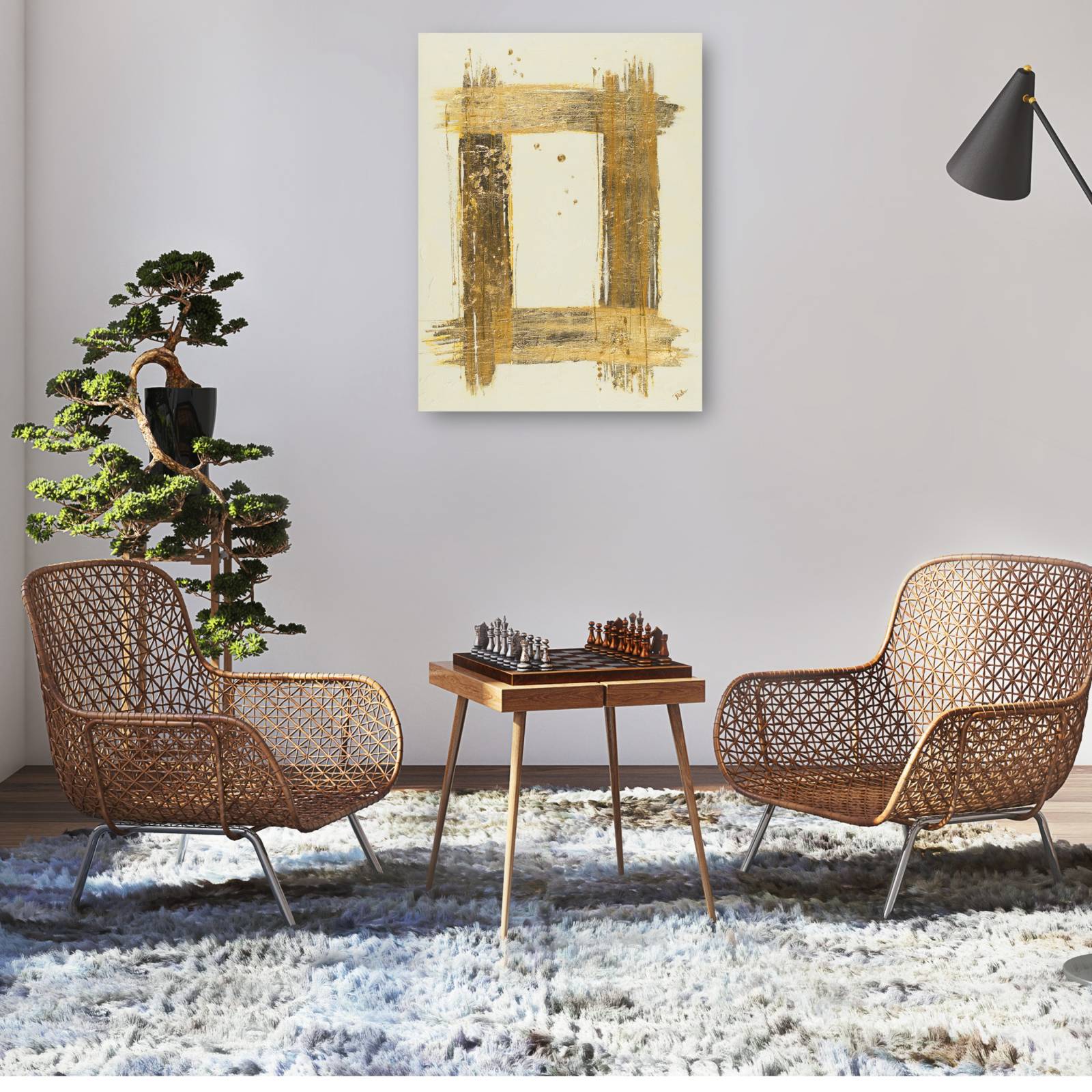 cuadro decorativo Rectángulo de oro