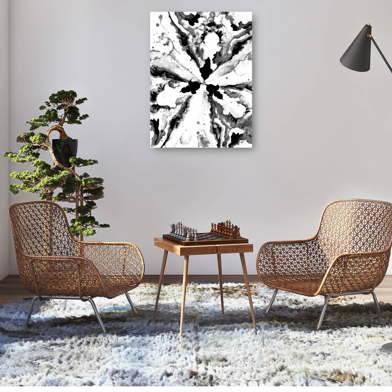 cuadro decorativo Constelación monocromática