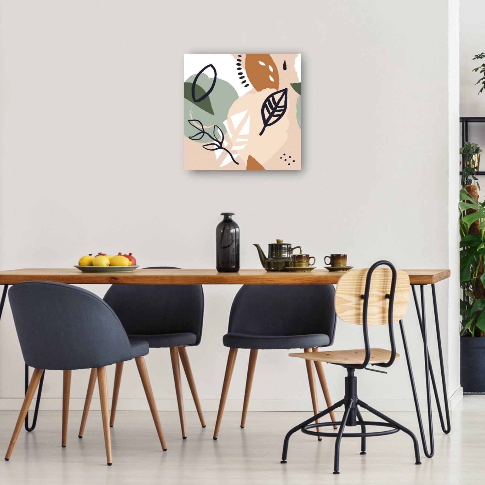 cuadro decorativo Resumen botánico nórdico mod