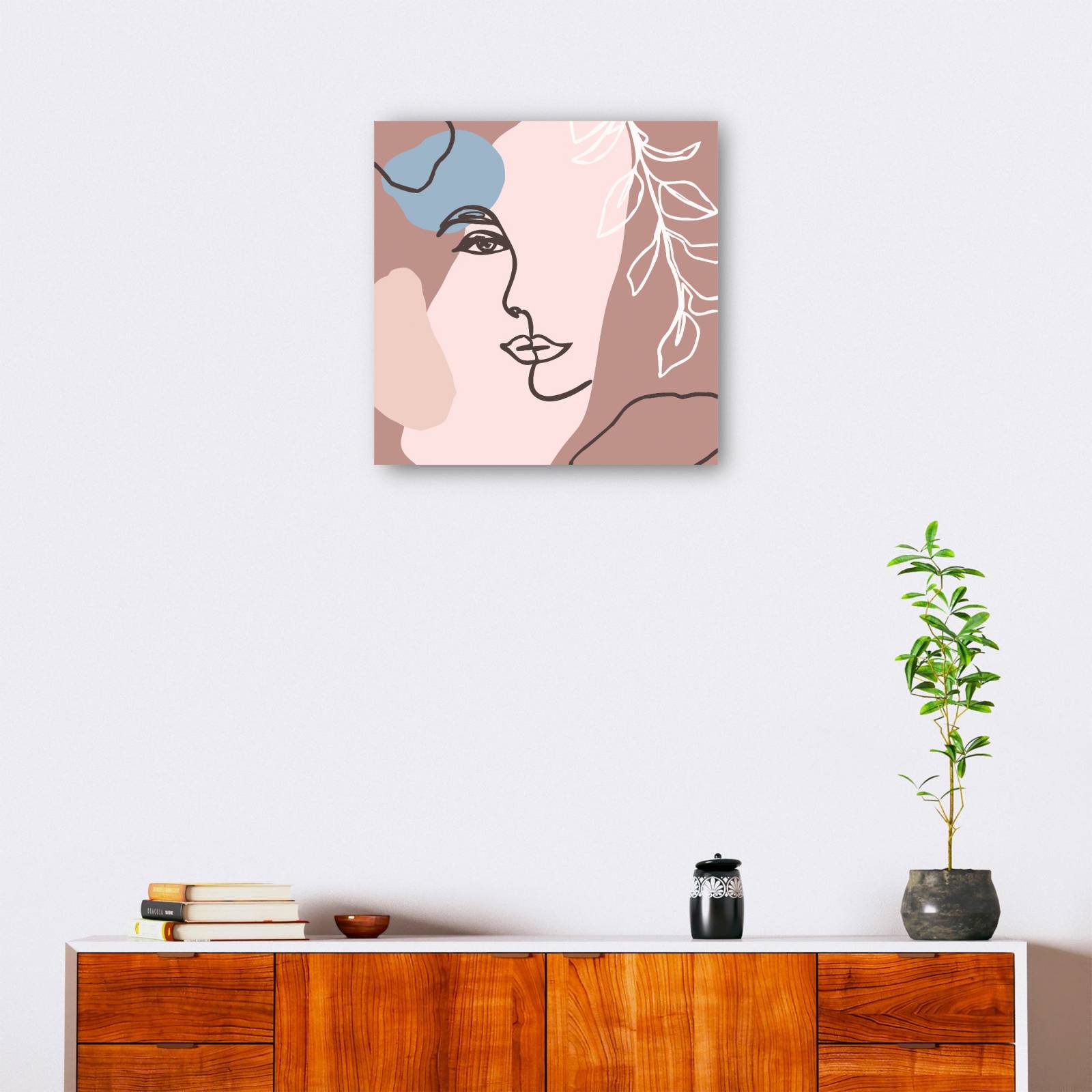 cuadro decorativo Chica nórdica abstracta