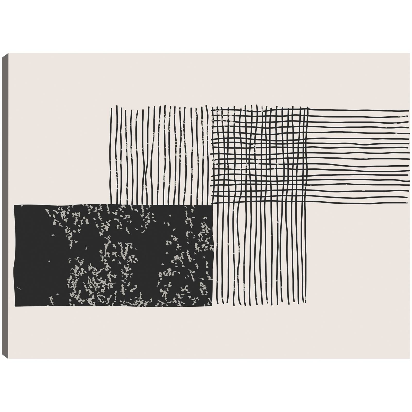 cuadro decorativo Resumen de parche de lana negra